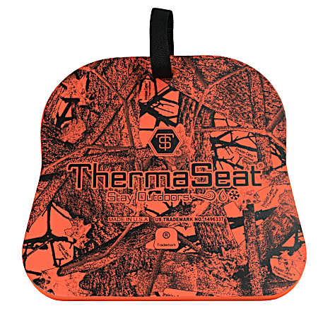 Traditional Series Woodleaf Orange Camo Hunting Seat Cushion
