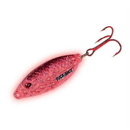 Buck-Shot Rattle Spoon - Super-Glo Redfish