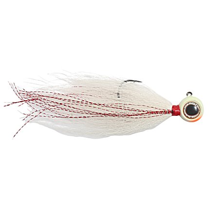 White Deep-Vee Bucktail Jig
