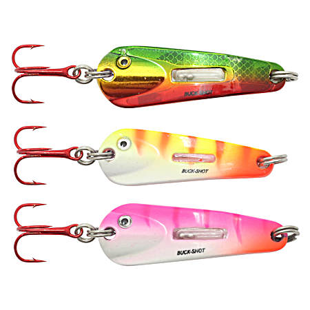 Buck-Shot Flutter Spoon - 3 Pk
