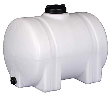 35 gal White Horizontal Leg Tank