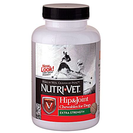 Extra Strength Dog Hip & Joint Supplements - 75 ct