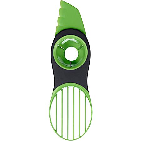 Green 3-in-1 Softworks Avocado Slicer
