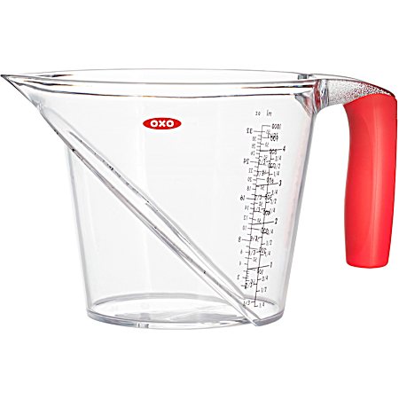 4 Cup Red Handle Angled Measuring Cup