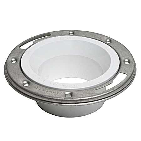 3 in x 4 in PVC Closet Flange Stainless Steel Ring