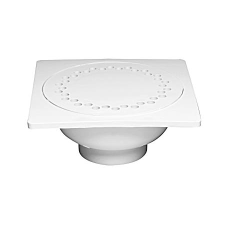 3 in or 4 in White PVC 9 in x 9 in Bell Trap Drain