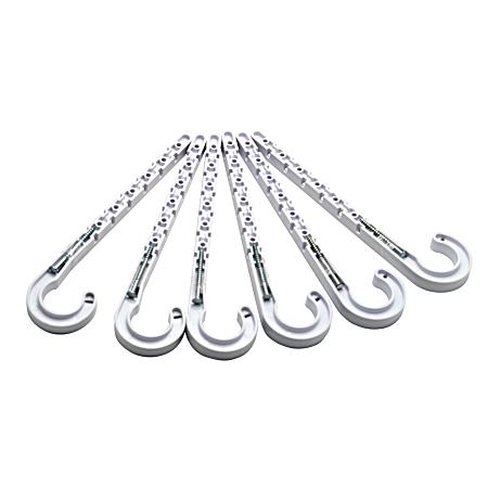 3/4 in x 4 in White Copper Tube Size J-Hook - 6 Pk