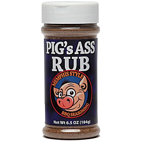 Pig's Ass Rub 6.5 oz Memphis Style BBQ Seasoning & Rub