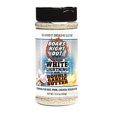 Boar's Night Out - 12.2 oz White Lightning w/ Double Garlic Butter Rub