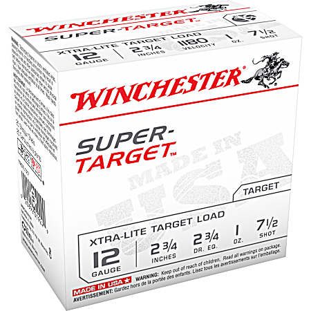 12 Gauge Super-Target Xtra-Lite 2-3/4'' 7.5 Shot Target Shotshells - 25 Rounds