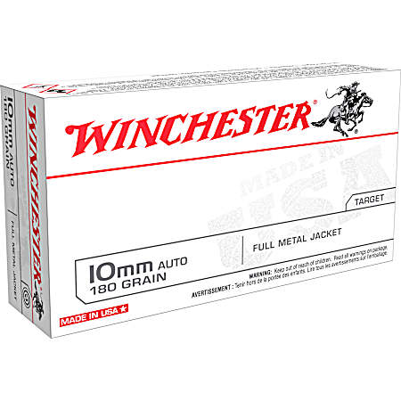 10mm USA 180 Grain FMJ Centerfire Rifle Cartridges - 50 Rounds