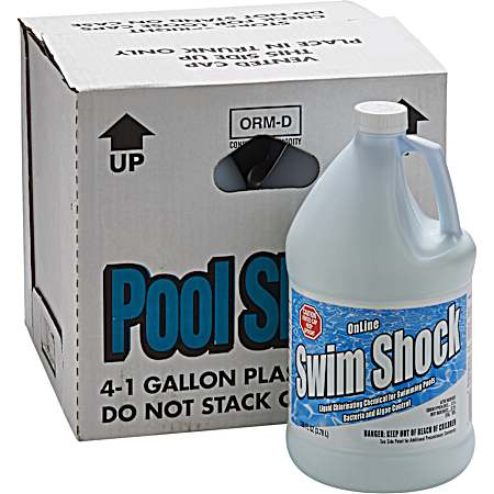 1 gal Swim Shock Liquid Pool Chlorinator - 4 Pk