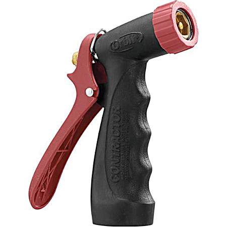 Zinc Pistol Hose Nozzle w/ Rubber Grip