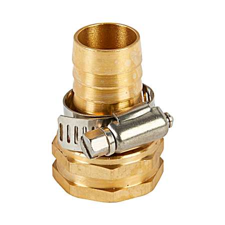 3/4 in Brass Female Hose Shank Mender w/ Clamp