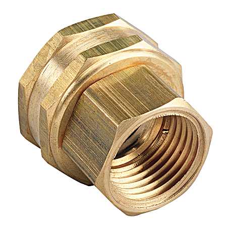 3/4 in Swivel FHT x 1/2 in FNPT Brass Adapter
