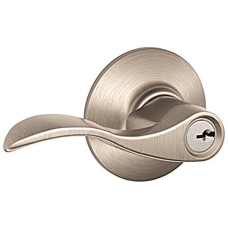 Accent Satin Nickel Keyed Entry Lever Lockset