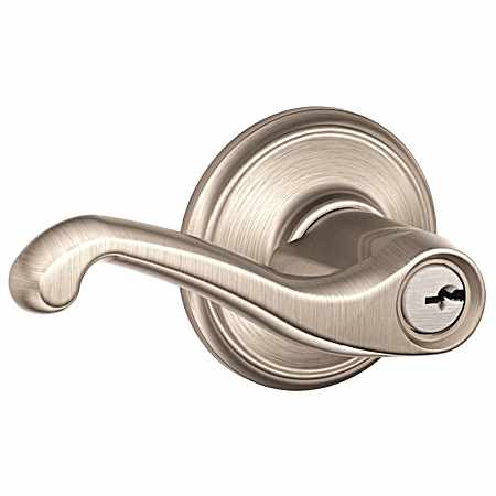 Flair F61 Satin Nickel Keyed Entry Lever Lockset