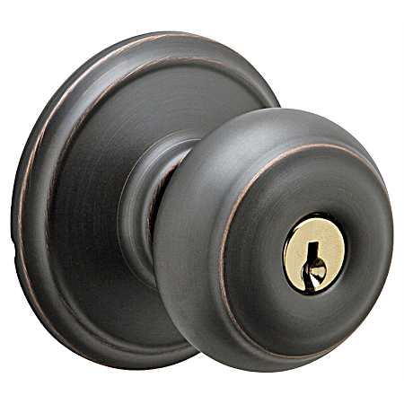 Georgian F51 Aged Bronze Keyed Entry Knob Lock