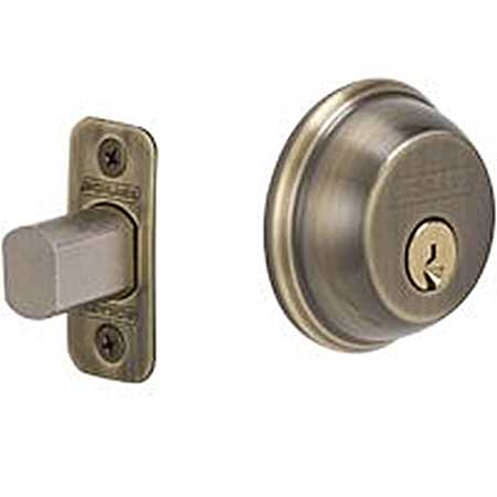 Alike Antique Brass Keyed Single Cylinder Heavy-Duty Dead Bolt