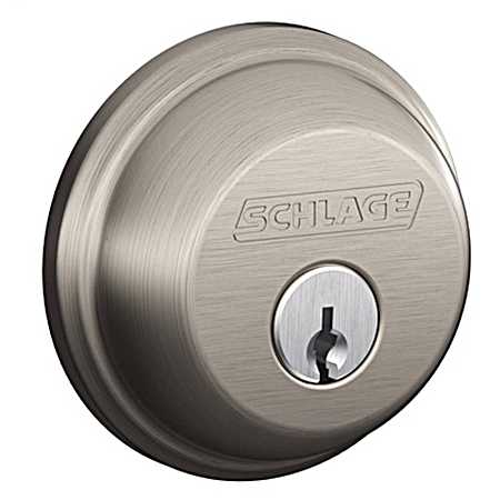 Alike Satin Nickel Keyed Single Cylinder Heavy-Duty Dead Bolt