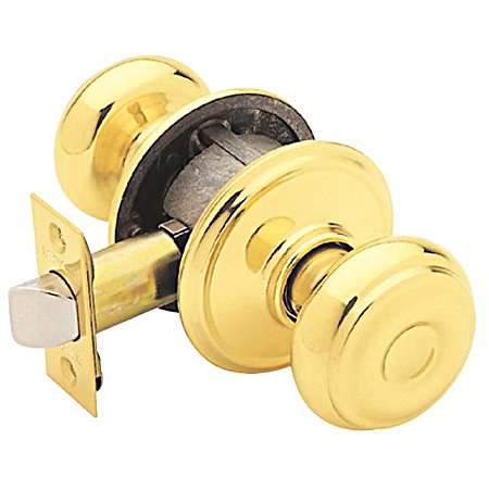 Georgian Bright Brass Non-Locking Passage Knob