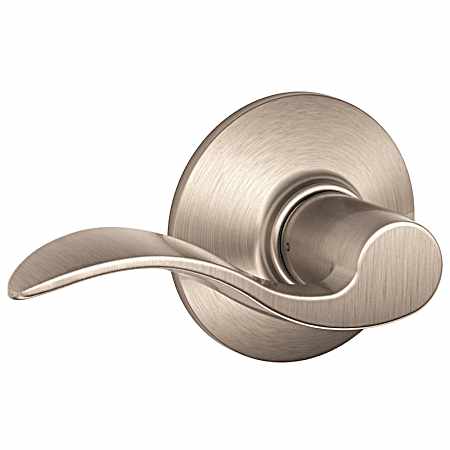 Accent Satin Nickel Reversible Flat Wave Door Lever Lock