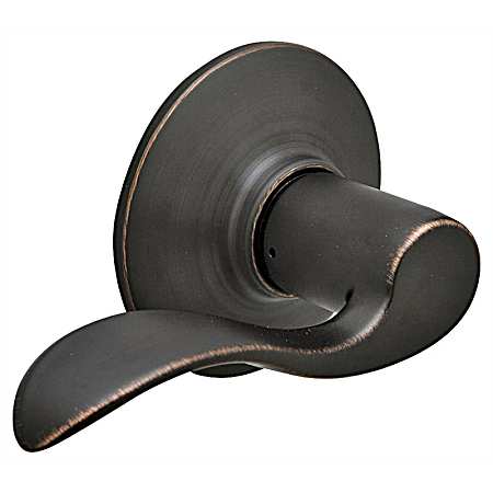 Accent Aged Bronze Reversible Flat Wave Door Lever Lock