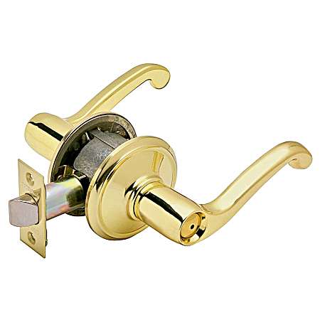 Flair Bright Brass Unkeyed Privacy Door Lever