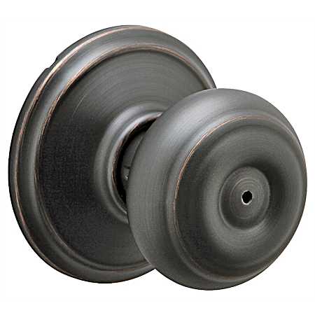 Georgian Aged Bronze Round Door Knob Lock