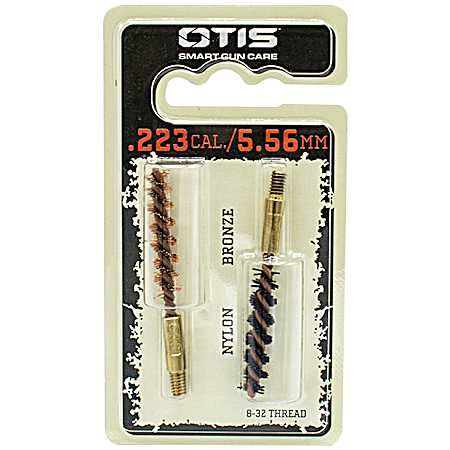 .25 cal Nylon & Bronze Bore Brushes - 2 Pk