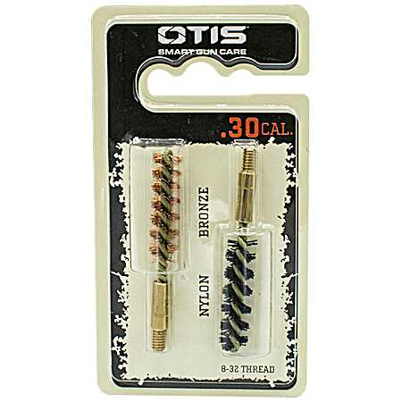 .30 cal Nylon & Bronze Bore Brushes - 2 Pk