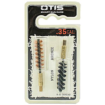 .35 cal Nylon & Bronze Bore Brushes - 2 Pk