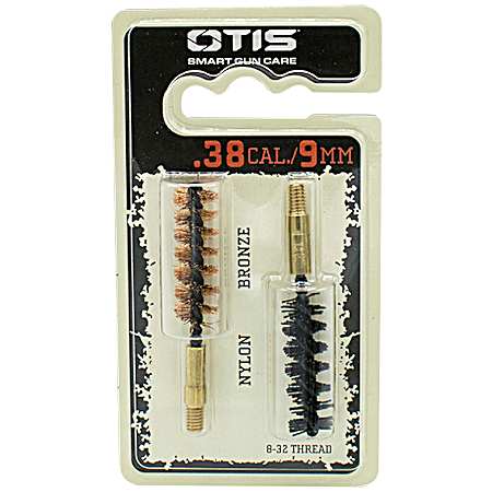 .38 cal Nylon & Bronze Bore Brushes - 2 Pk
