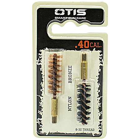 .40 cal Nylon & Bronze Bore Brushes - 2 Pk