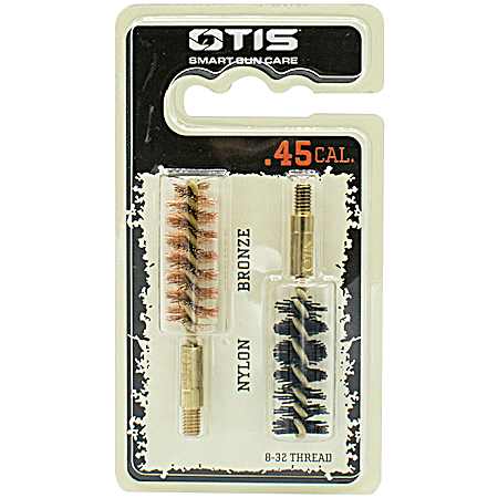 .45 cal Nylon & Bronze Bore Brushes - 2 Pk