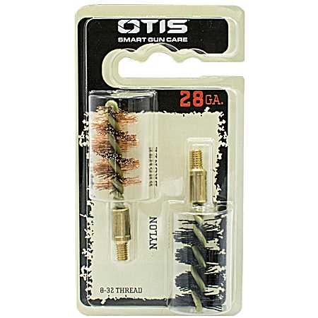 28 ga Nylon & Bronze Bore Brushes - 2 Pk