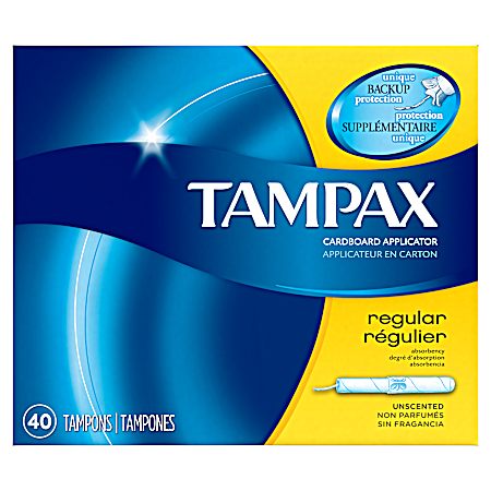 Cardboard Flushable Tampons Regular - 40 Ct.