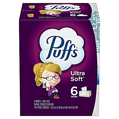 Ultra Soft Facial Tissue - 6 pk