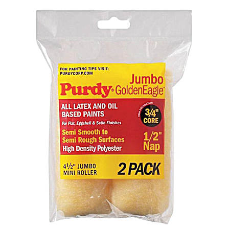 Jumbo GoldenEagle 4.5 in Paint Roller Covers - 2 Pk