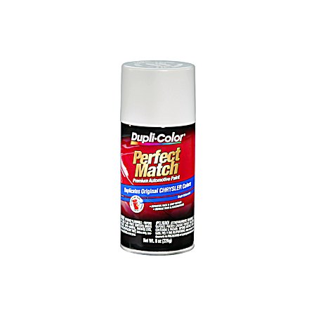 Perfect Match 8 oz Premium Automotive Paint - CHRYSLER Bright White PW6, GW6, PW7, GW7