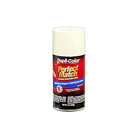Perfect Match 8 oz Premium Automotive Paint - CHRYSLER Stone White PW1
