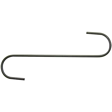 8 in Black Garden S-Hook - 2 Pk