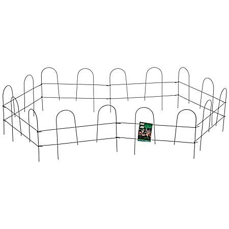 10 in x 10 ft Green Steel Arch Folding Fence