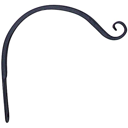 12 in Black Forged Wrought Iron Curved Hook