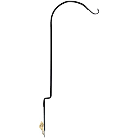 12 in Black Forged Wrought Iron Curved Hook