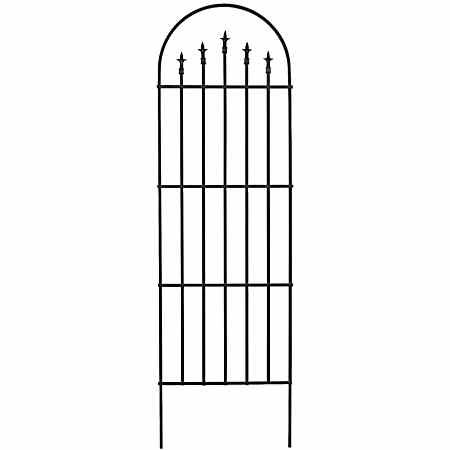 80 in Steel French Arch Trellis w/ Finials