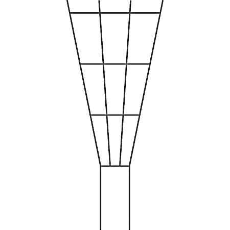3 ft Green Steel Fan Pot Trellis