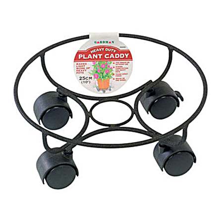Black Metal Heavy-Duty Plant Caddy