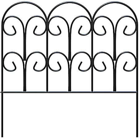 18 in x 18 in Black Scroll Border Edge