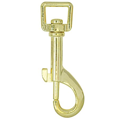 Swivel Eye Bolt Snap - Brass